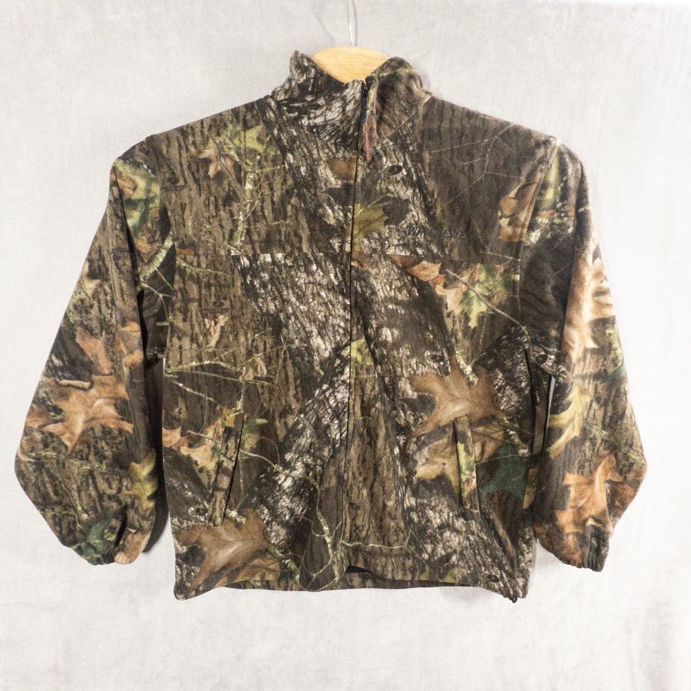 Winchester Camouflage Full Zip Fleece Hunting Jacket Mens‎ Large Repaired